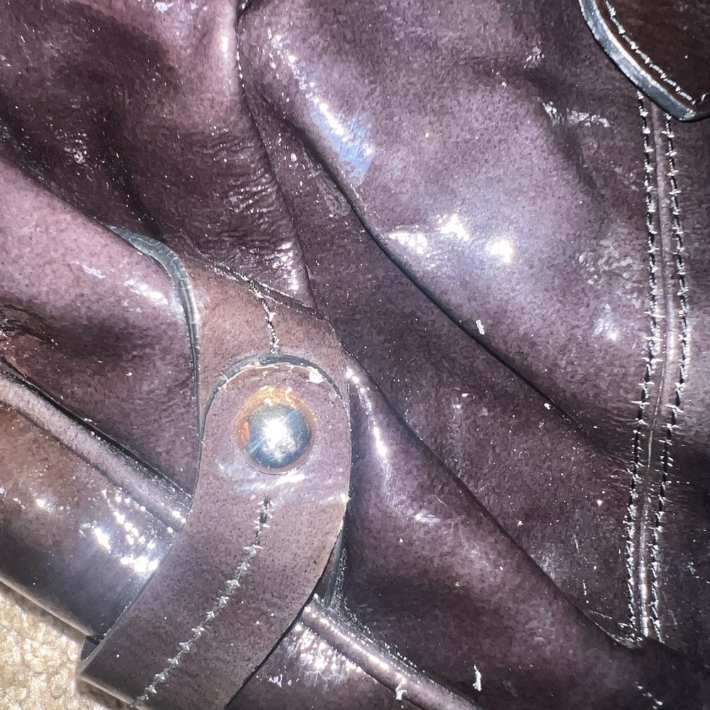 Dooney & Burke Black Patent Leather Handbag HP - Picture 5 of 14